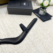 SL GEORGIA SANDALS PUMP BLACK SATIN