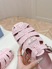 PRA RUBBER FISHERMAN SANDALS LIGHT PINK LAMBSKIN