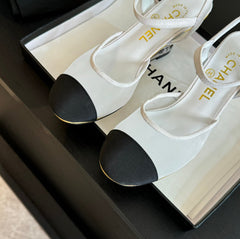 Waterproof Platform High Heels Transparent Heel Mesh White