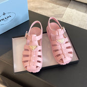 PRA RUBBER FISHERMAN SANDALS LIGHT PINK CALFSKIN