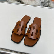 FLATFORM SANDAL CARAMEL CALFSKIN
