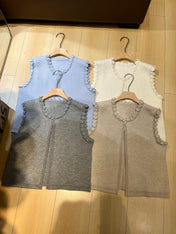 LP 26S LACE CASHMERE VEST 629