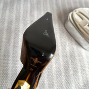LEE SLINGBACK PUMPS 105 IN BROWN PATENT LEATHER GOLD HEEL