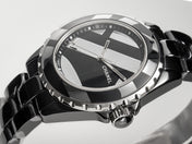 J12 38mm Automatic Limited Untitled H5582 Black Ceramic Black Steel Dial