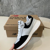 LIGHT GRAY MIX BLACK SNEAKERS COWHIDE