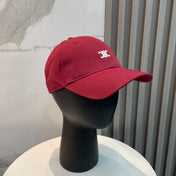 CELINE BASEBALL CAP 910972 IN RED CANVAS