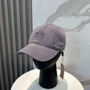 MM BASEBALL CAP IN GREY ORANGE FABRIC BRAND EMBROIDERY
