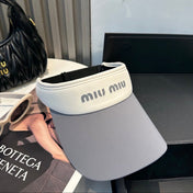 MM SPORT VISOR CAP IN GRAY MIX WHITE FABRIC