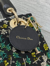 SMALL 20 BAG BLACK LAMBSKIN WITH SHOOTING STAR EMBROIDERY WOMEN 226114