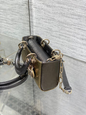 MEDIUM 16 LADY BAG IN GOLD METALLIC LAMBSKIN