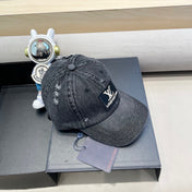 BASEBALL CAP IN DARK GRAY DENIM 406958