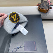 KNITTED BEANIE HAT IN LIGHT GRAY WOOL AND RABBIT FUR 417755