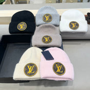 KNITTED BEANIE HAT IN PASTEL PINK WOOL AND RABBIT FUR 417757