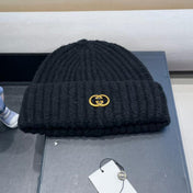 BEANIE HAT IN BLACK WOOL 434959