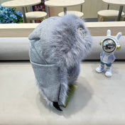 TRAPPER HAT IN SHARK GRAY SUEDE AND LAMB FUR 429973