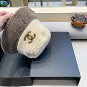 BUCKET HAT IN BEIGE MIX WENGE BROWN LAMB WOOL 431623
