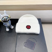 BEANIE HAT IN WHITE WOOL AND RABBIT FUR 433475