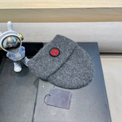 BEANIE HAT IN GRAY WOOL AND RABBIT FUR 433477