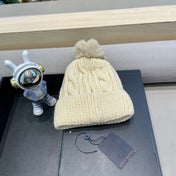 BEANIE HAT IN BEIGE WOOL 433484