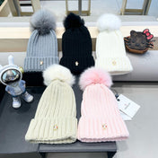WOOL BEANIE WITH POM POM LIGHT GRAY 435050