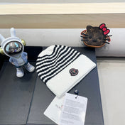 BEANIE HAT IN WHITE MIX BLACK CASHMERE 436733