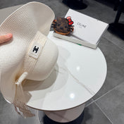 CELINE 26S STRAW WIDE BRIM HAT STYLE 75