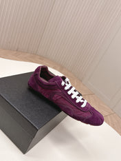 PRADA 26S CLASSIC SNEAKERS IN BURGUNDY RED SUEDE