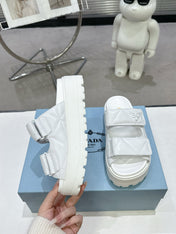 PRA STRAP SANDALS 55MM IN WHITE CALFSKIN