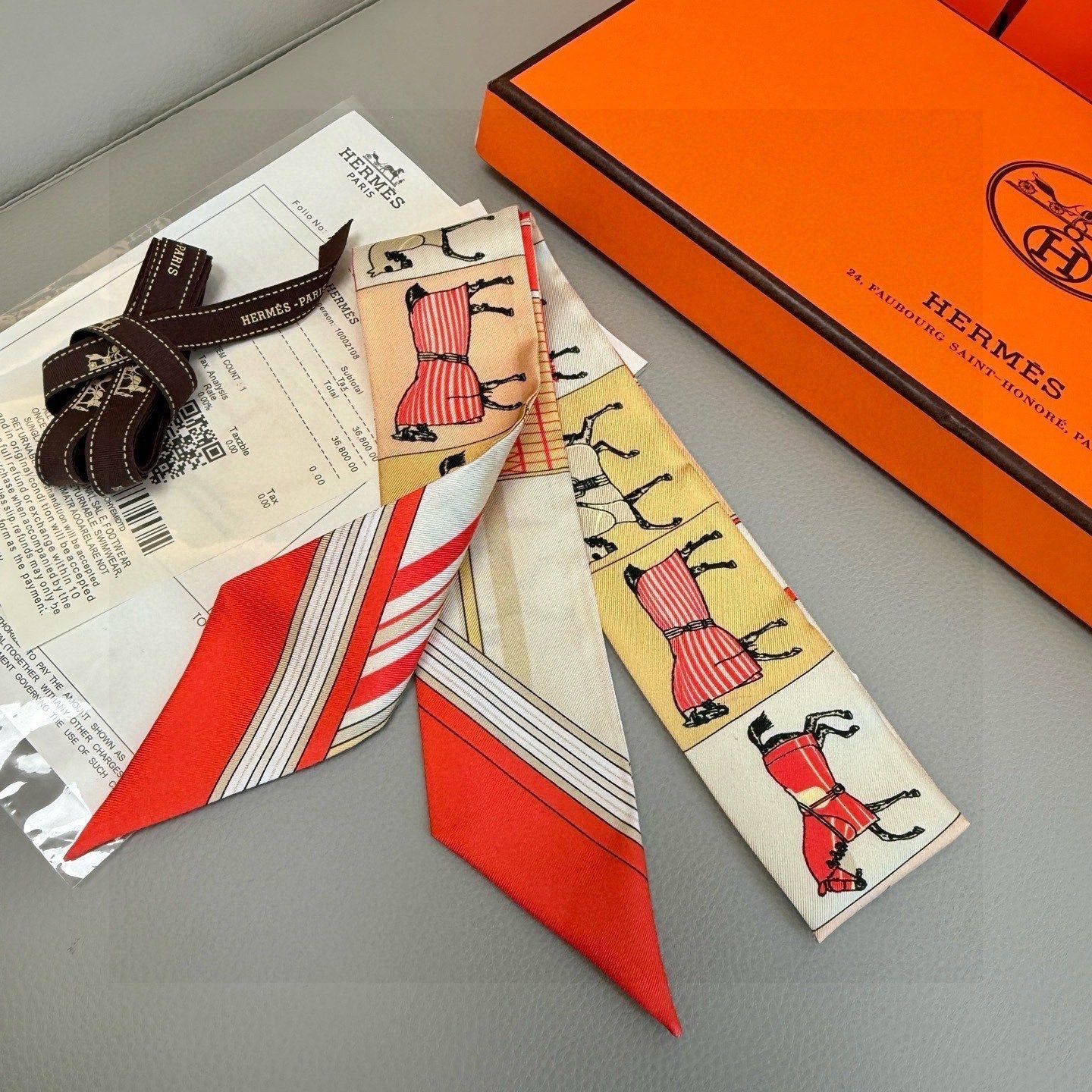 HERMES 25S NECKERCHIEF 86 IN SILK 991550
