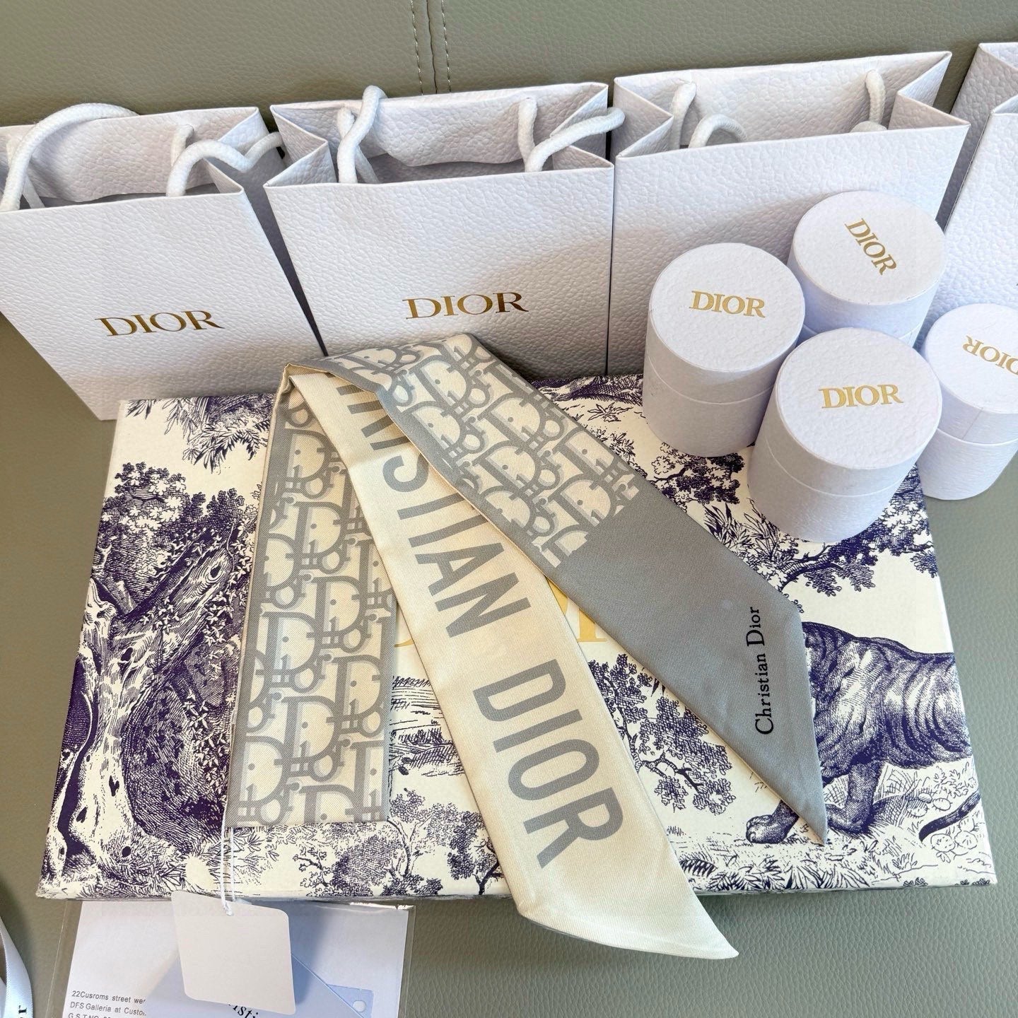 DIOR 26S SCARF 105CM IN SILK 313135