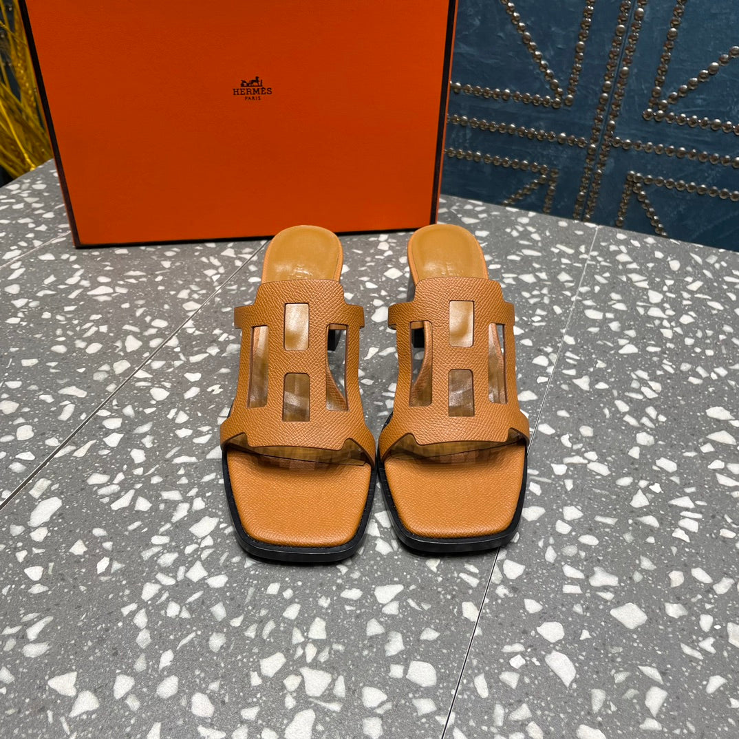 IZZY 50 MM SANDAL IN BRONZE BROWN SHEEPSKIN