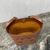 CELINE 25S CUIR TRIOMPHE BAG 30 IN TAN BROWN CALFSKIN