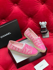 CC LOAFERS IN LIGHT PINK LAMBSKIN
