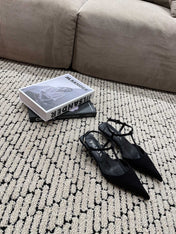 PRA SATIN SLINGBACK PUMPS BLACK