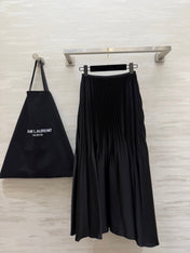 YSL 26S PLEATED MIDI SKIRT 267