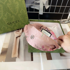 PALE PINK GRAY SILK-BLEND HAIRBAND 407923