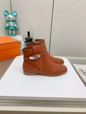 WOMEN'S NEO ANKLE BOOT IN ALLOY ORANGE CALFSKIN