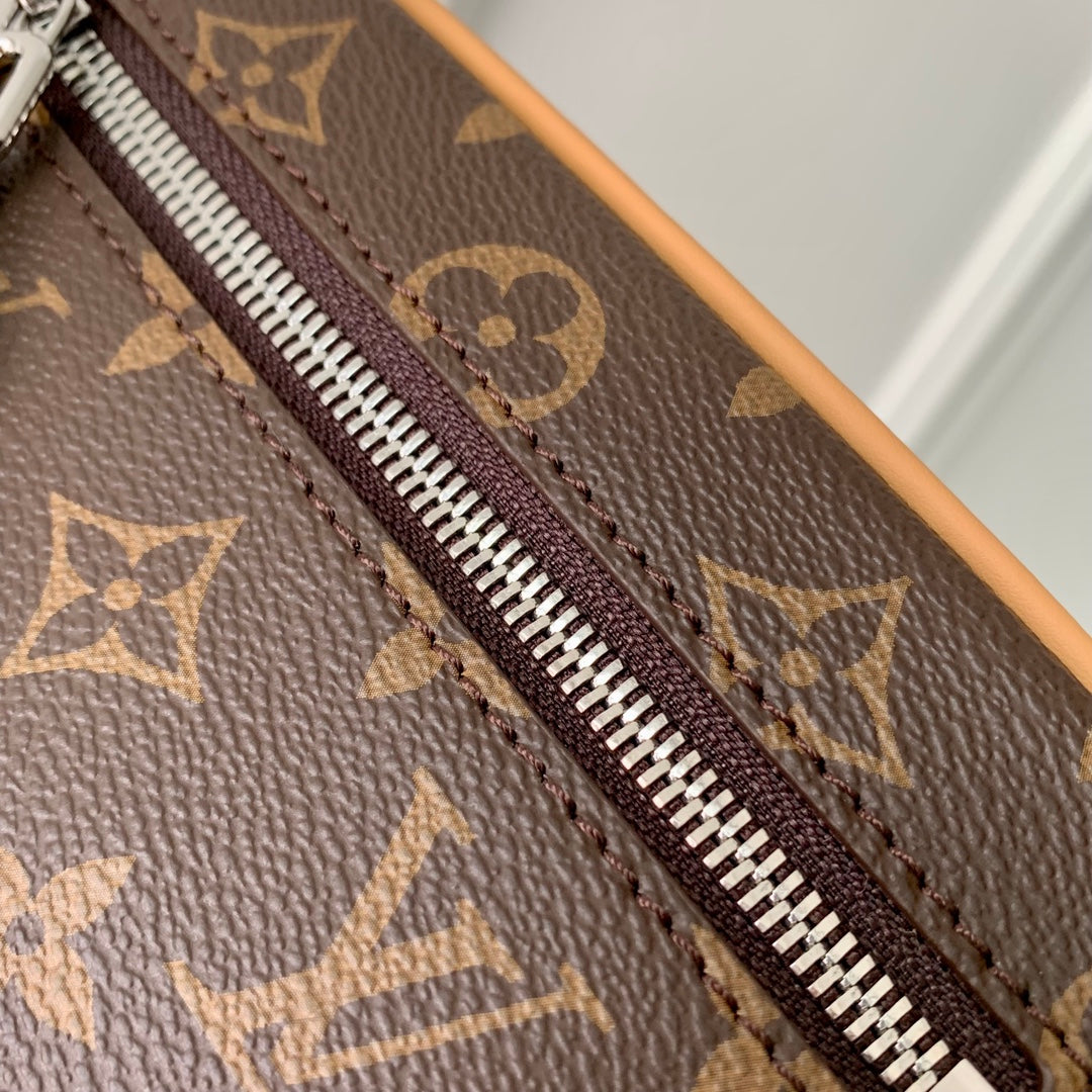 MINI SOFT TRUNK 18 IN BROWN MONOGRAM MACASSAR CANVAS
