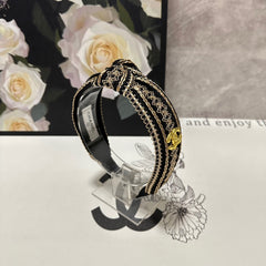 BLACK MIX LIGHT YELLOW FABRIC HEADBAND 168587
