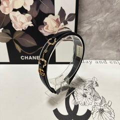 HORSEBIT HAIRBAND IN BLACK CALFSKIN 185582