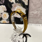 SILK THICK HEADBAND DIJON YELLOW 239959