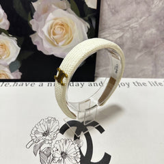 WHITE RAFFIA WOVEN HAIRBAND 369330