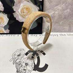 CAMEL BEIGE RAFFIA WOVEN HAIRBAND 400481