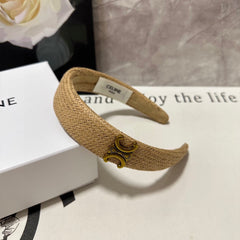 CAMEL BEIGE RAFFIA WOVEN HAIRBAND 400481