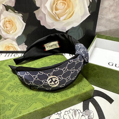 HEADBAND IN SPACE CADET MIX WHITE MONOGRAM CANVAS 423617