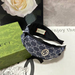 HEADBAND IN SPACE CADET MIX WHITE MONOGRAM CANVAS 423617