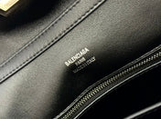 RODEO SMALL BAG 29 IN BLACK SMOOTH CALFSKIN SILVER HARDWARE