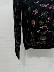 DIOR FLORAL EMBROIDERED KNITTED LONG-SLEEVE TOP 276695