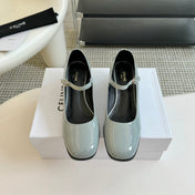 WOMEN'S HIGH HEELS WITH ROUND TOE FLINT GRAY SPECIFIC COWHIDE