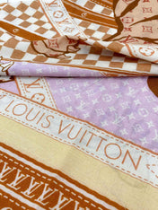 FELINE DUO 140 CM SQUARE SILK SCARF COLORFUL 398281